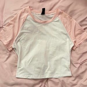 pink baseball tee size xs best fit small